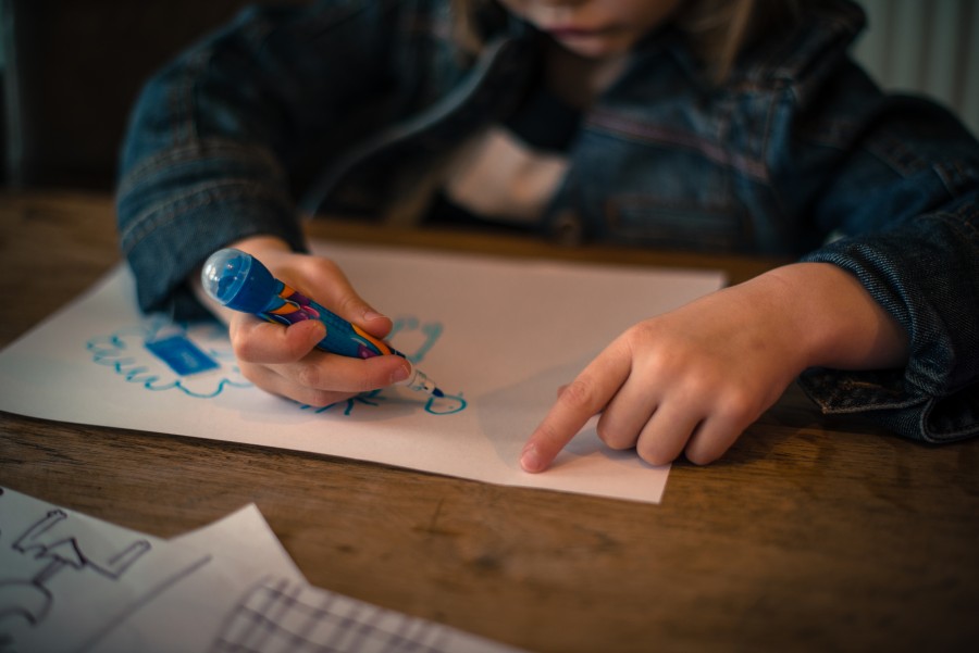 Girl drawing 