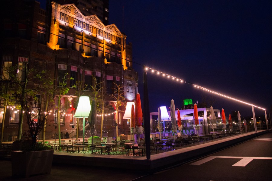 Terrace at night