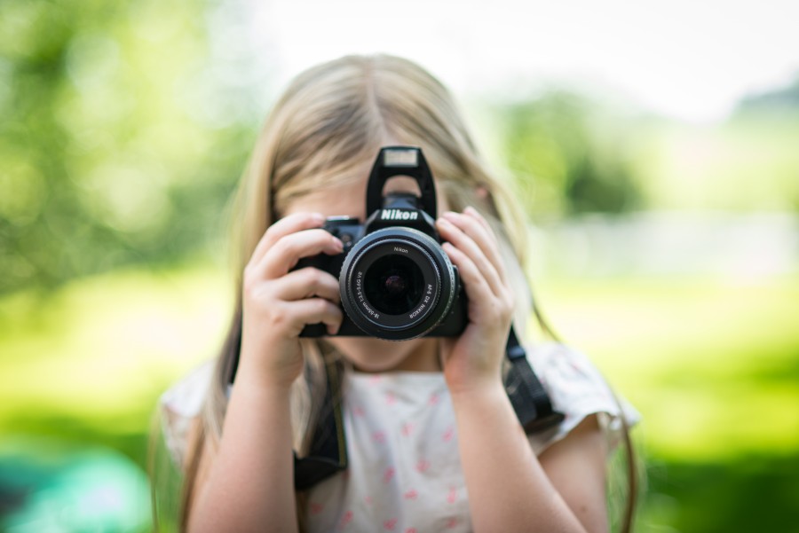 Girl taking a picture