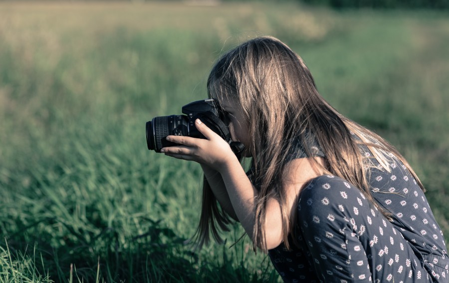 Girl taking a photo