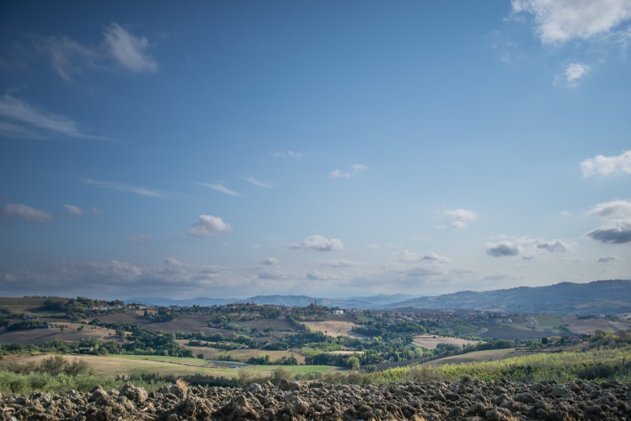 Wide angle landscape in Italy