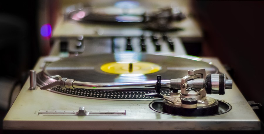 Turntable with record