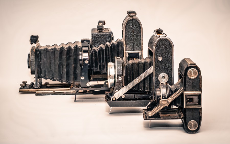 Vintage set of cameras