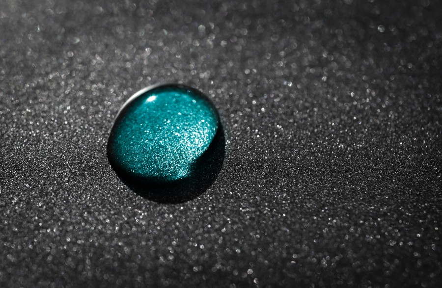 Colored water drop