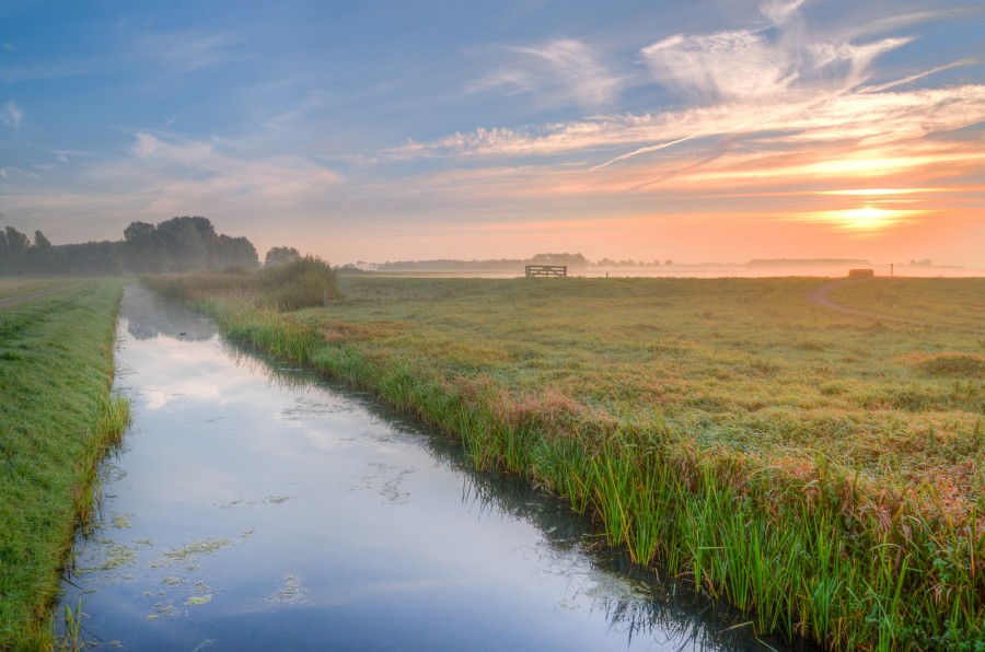 Ditch at sunrise