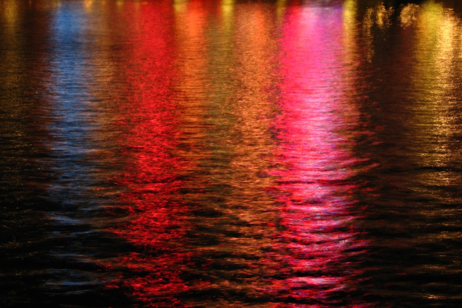 water and lights, Las Vegas