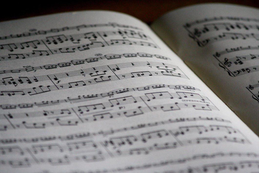 Closeup Sheet Music