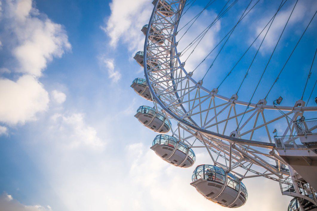 London Eye on a Cloudy Day