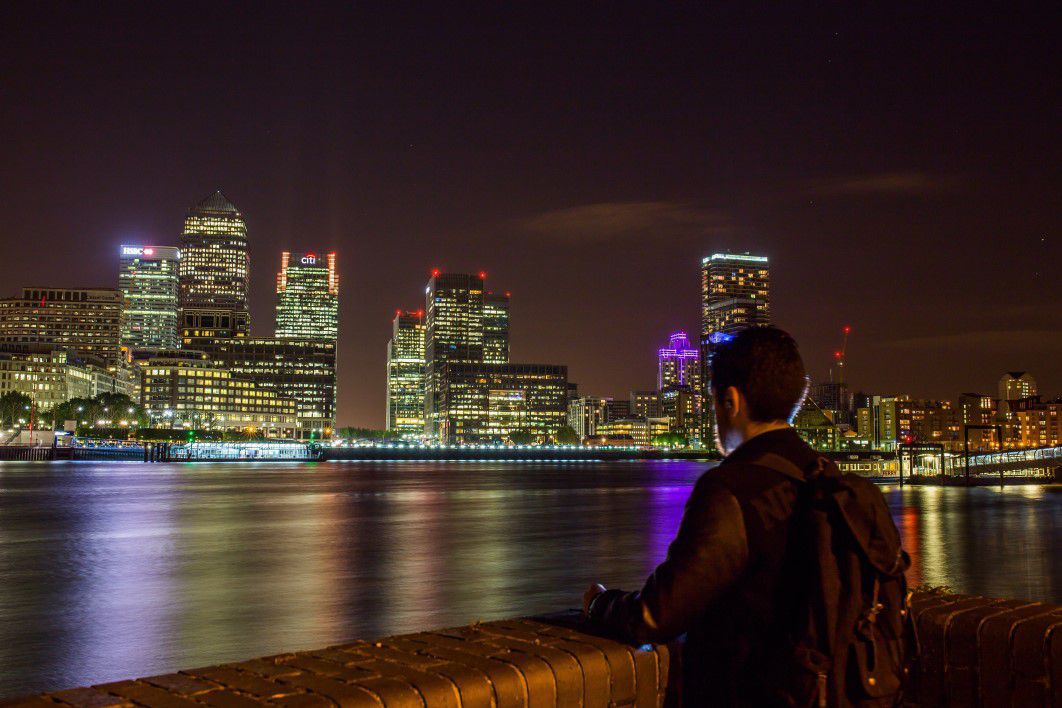 City Bright Lights at Night