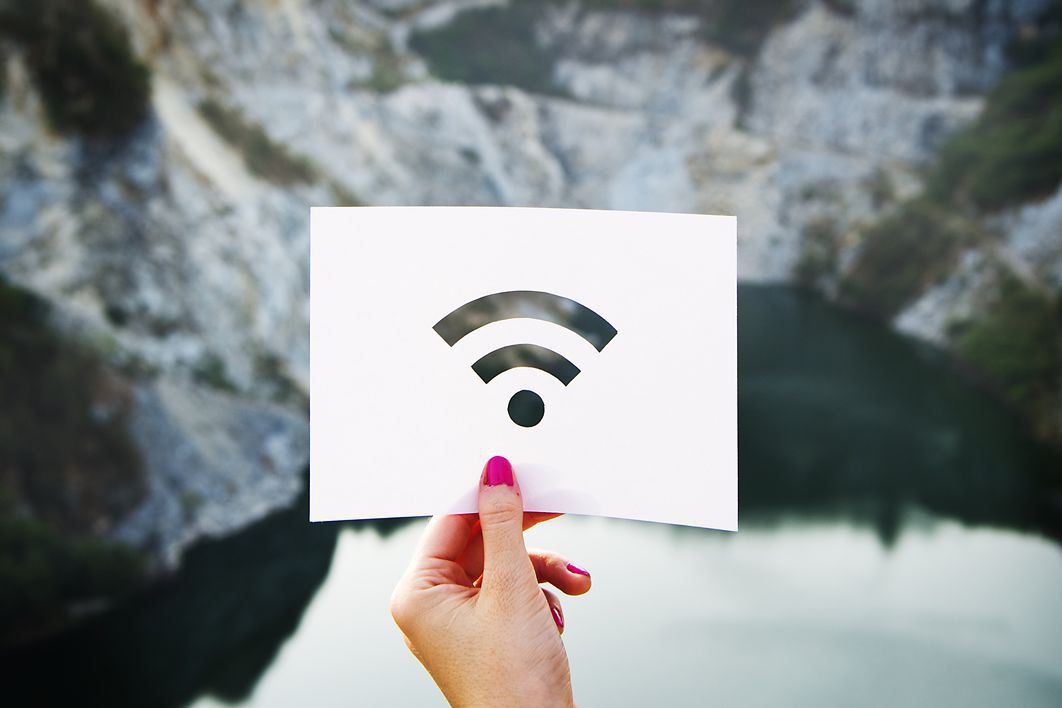 Woman Wifi Signal