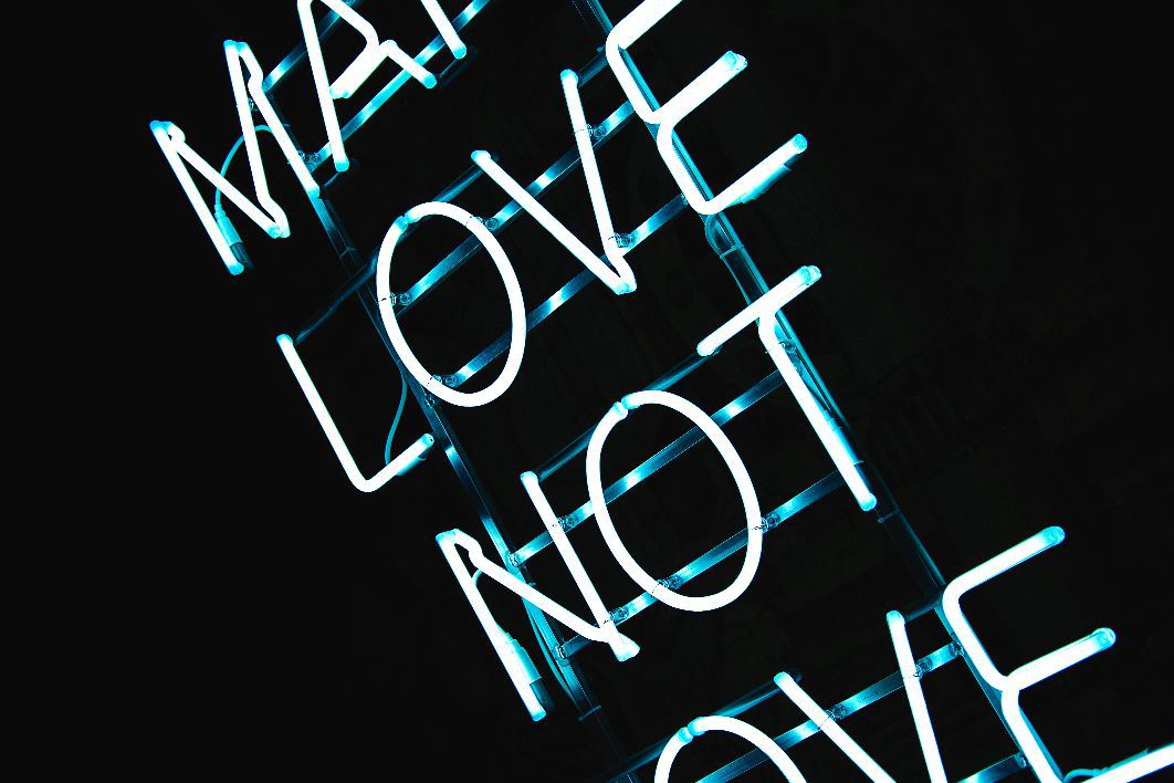 Make Love Not War Neon Sign