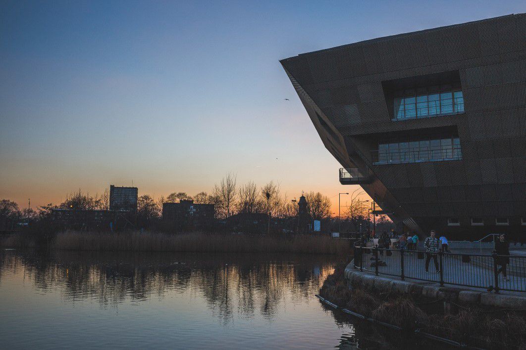 Sunset River Side Building