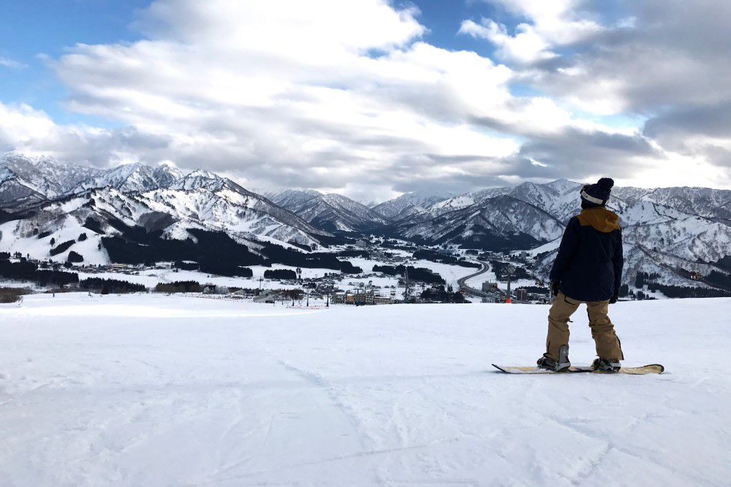 Snowboard Man Snow Mountain