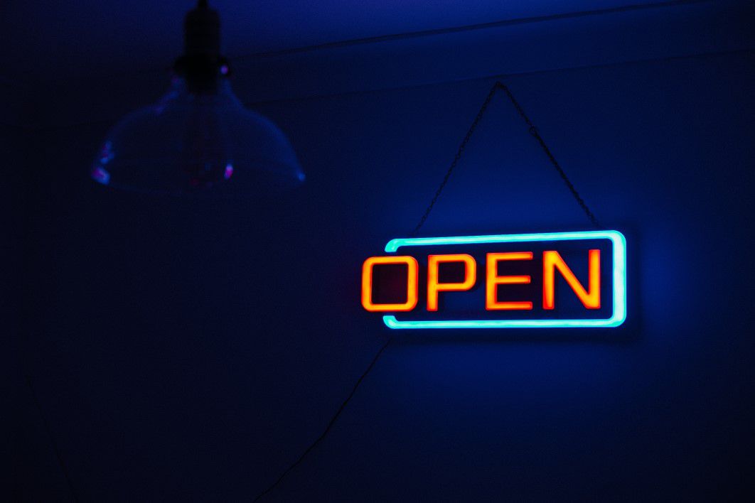 Open Neon Sign