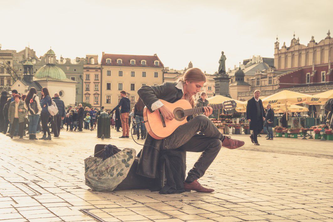 Man Street Musician Guitar City