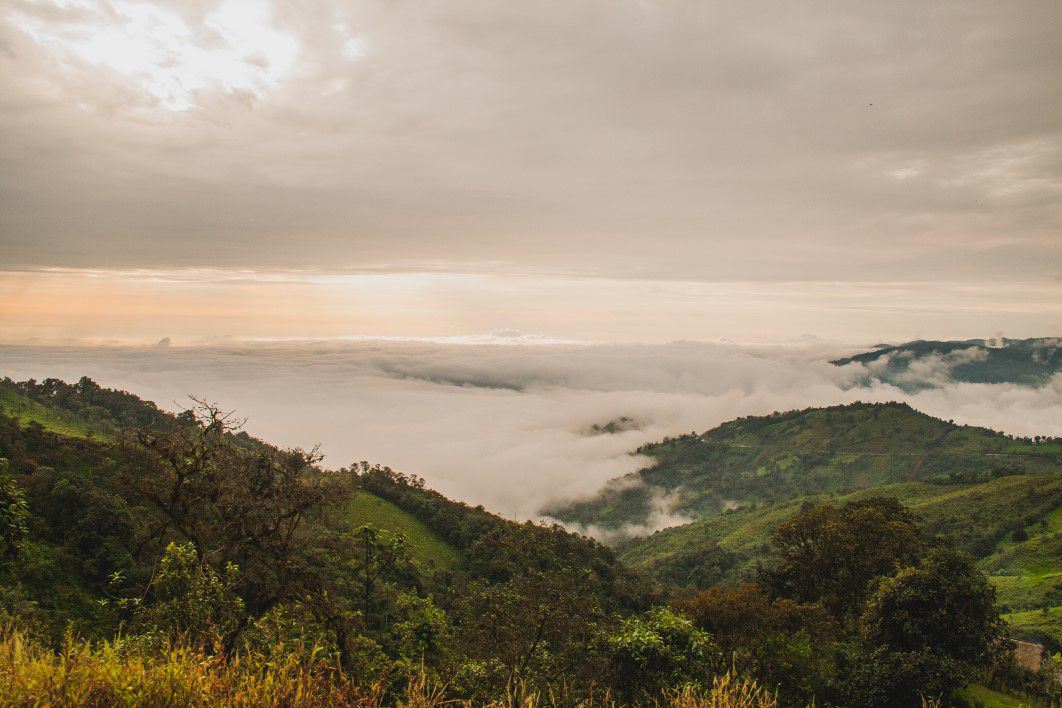 Beautiful Cloudy Mountain View