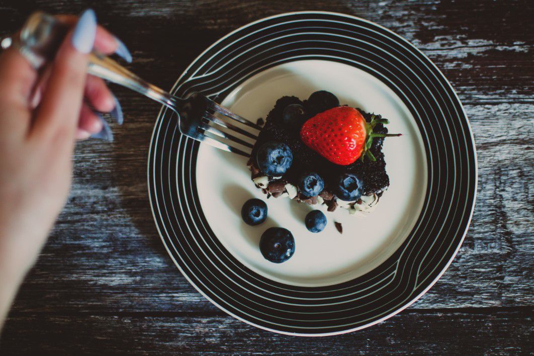 Strawberry Blueberries Chocolate Cake