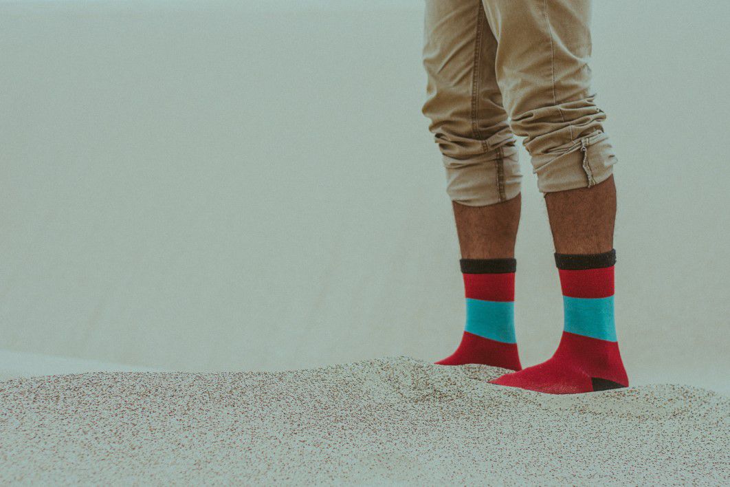 Man Socks Sand