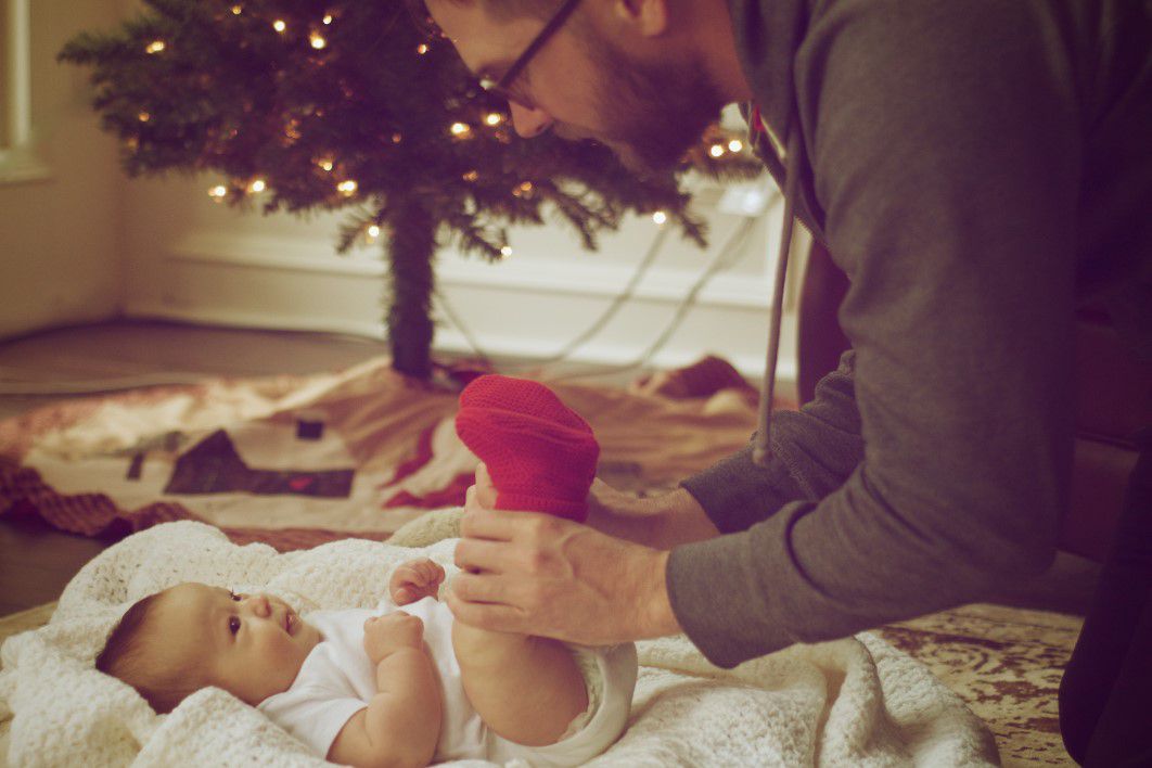 Baby Man Dad Slippers