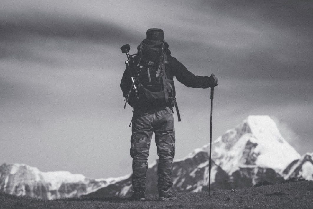 Hike Man Snow Mountain