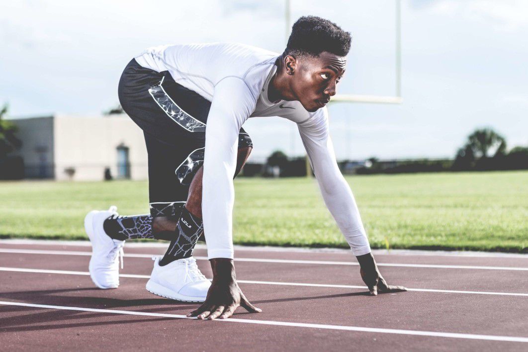 Man Running Track