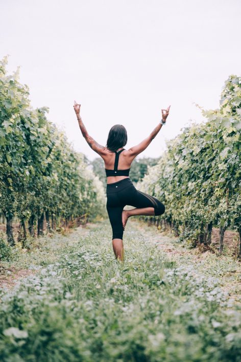 Woman Doing Tree Pose