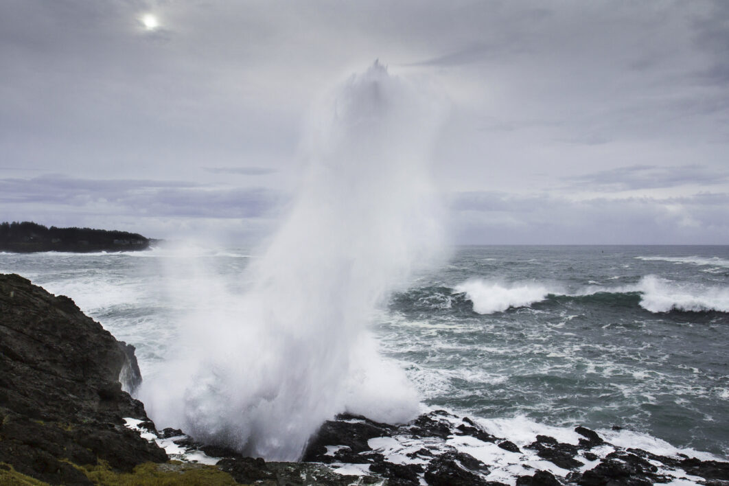 Waves Crashing Rocks