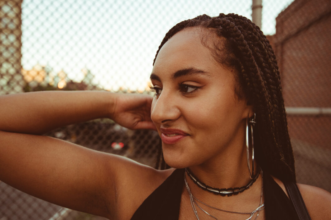 Smiling Woman Outside