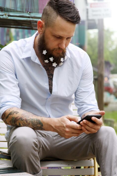 Beard Man Phone