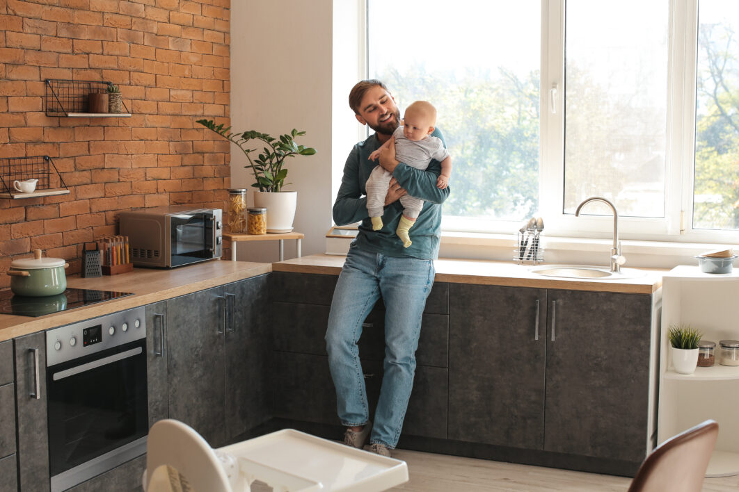Father Baby Kitchen