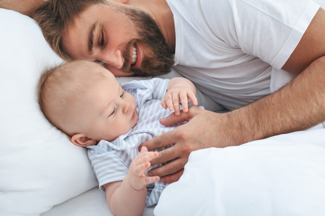 Father Bed Baby