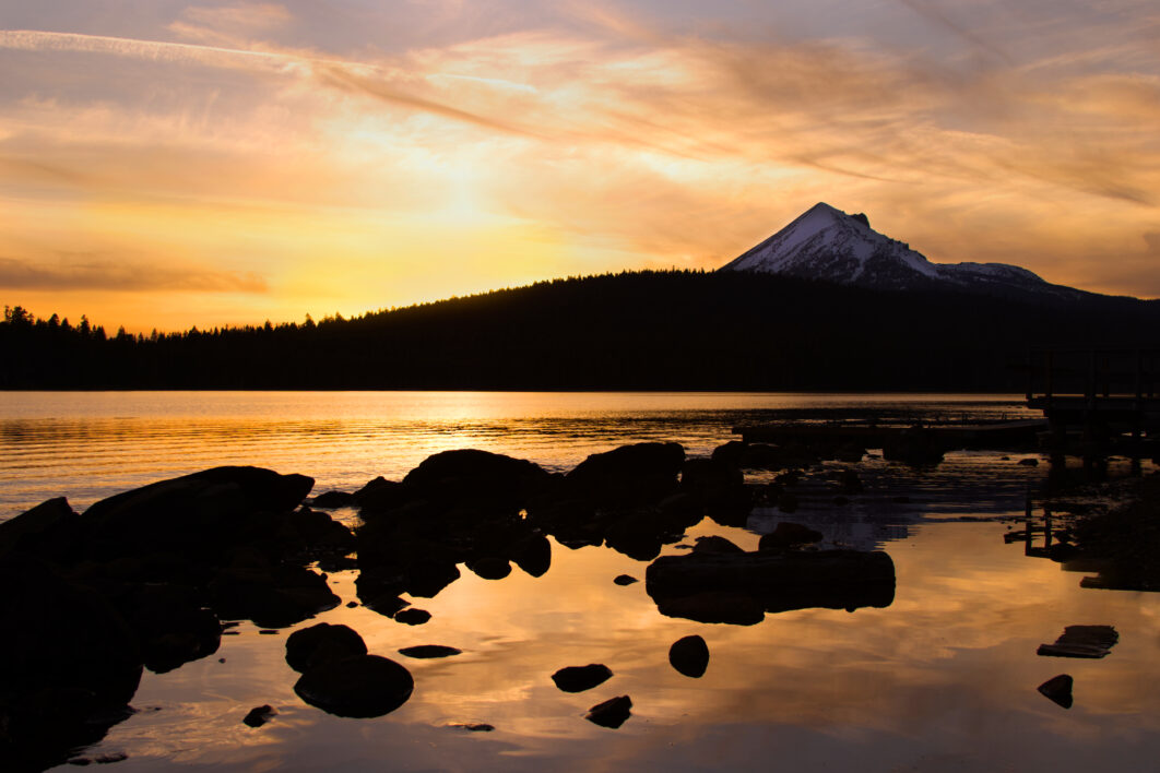 Lake Sunset Landscape