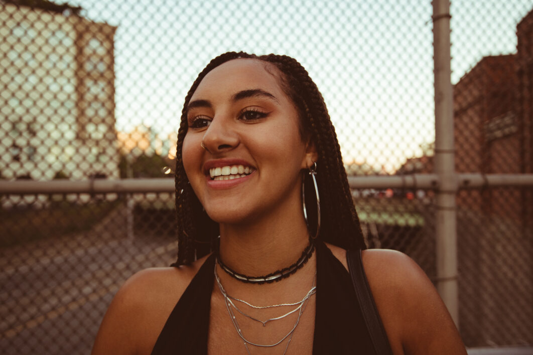 Smiling Woman Outside