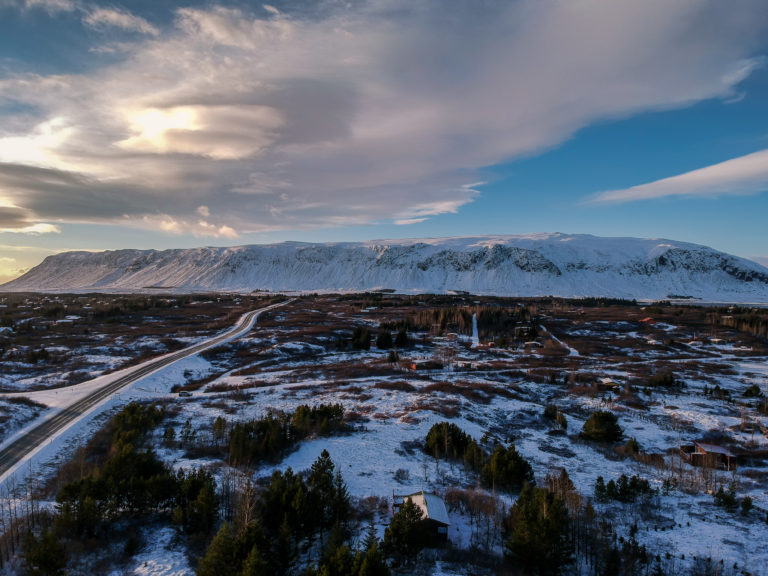 Winter Mountains Road