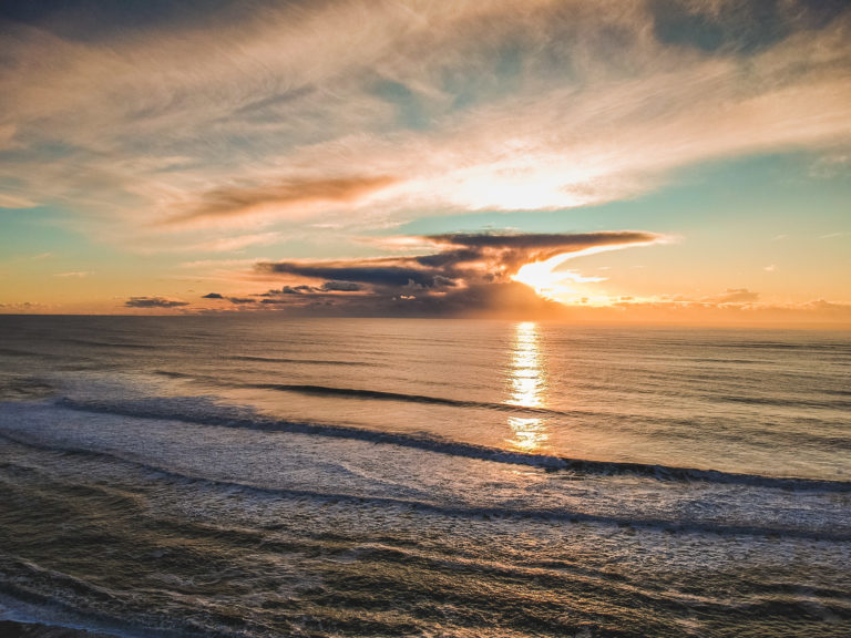 Ocean Sunset Clouds