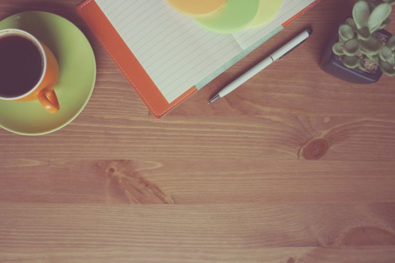 Coffee Cup & Notebook