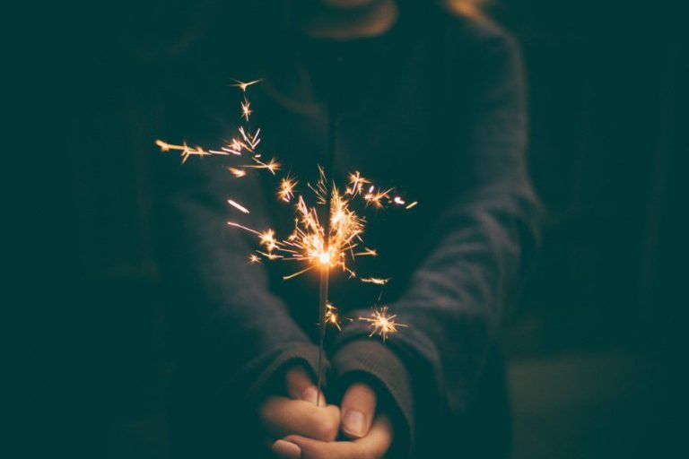 Sparkler at Night