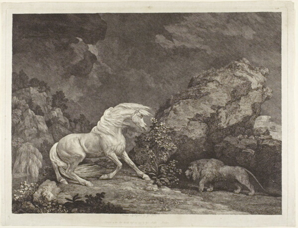 A Horse Frightened by a Lion
