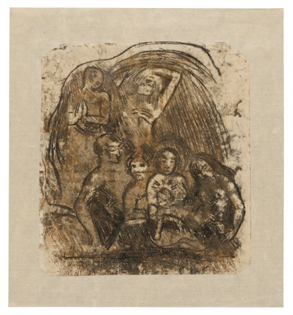 Nativity (Mother and Child Surrounded by Five Figures)