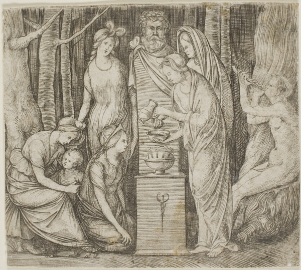 Sacrifice to Priapus, the smaller plate