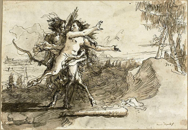 Satyr Surprising a Satyress