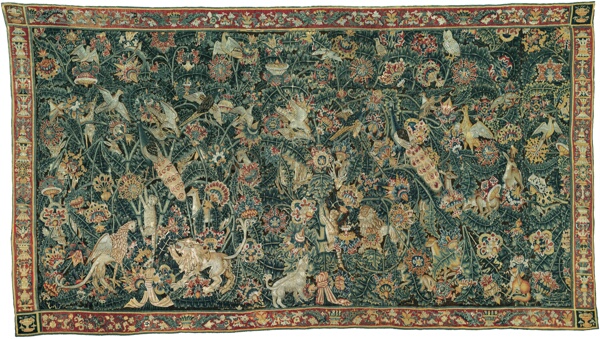 Large Leaf Verdure with Animals and Birds