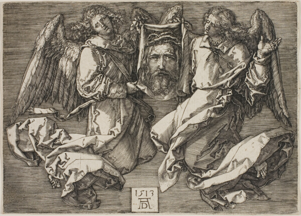 Sudarium Displayed by Two Angels