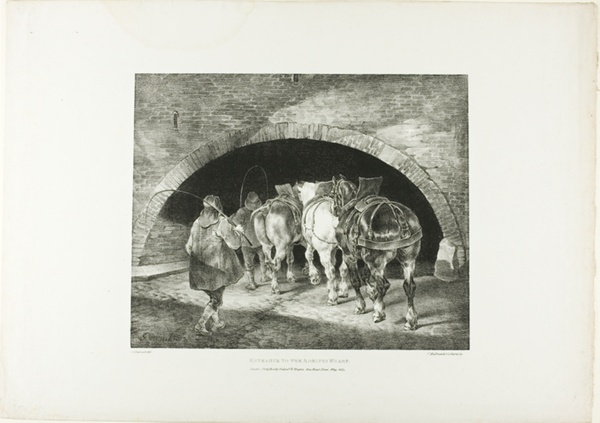 Entrance to the Adelphi Wharf, plate 11 from Various Subjects Drawn from Life on Stone