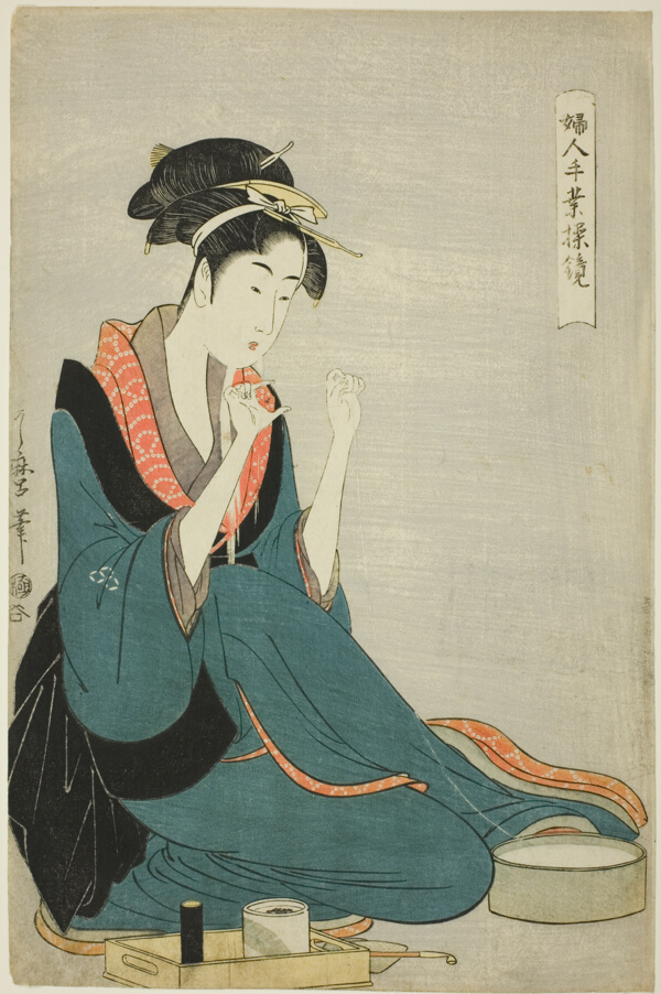 Tying Thread, from the series “Women’s Handicrafts: Models of Dexterity