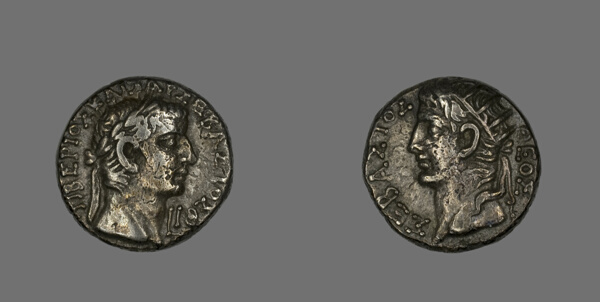 Tetradrachm (Coin) Portraying Emperor Tiberius