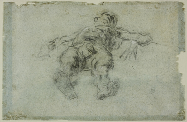 Reclining Male Nude, Foreshortened