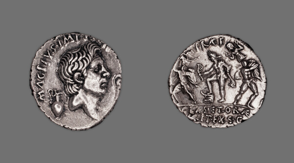 Denarius (Coin) Portraying Pompey the Great
