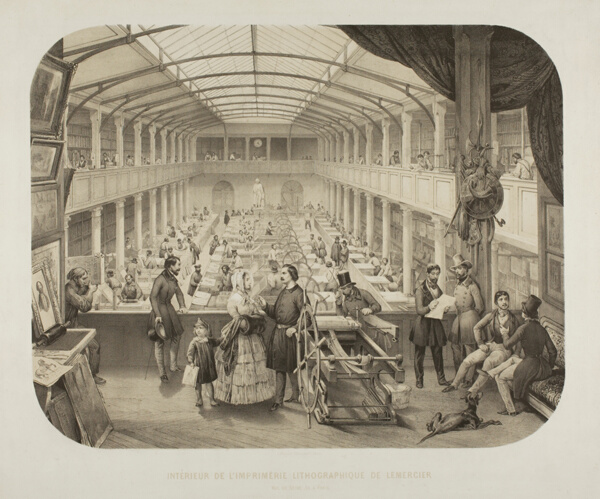 Interior of the Lemercier Lithographic Printing House