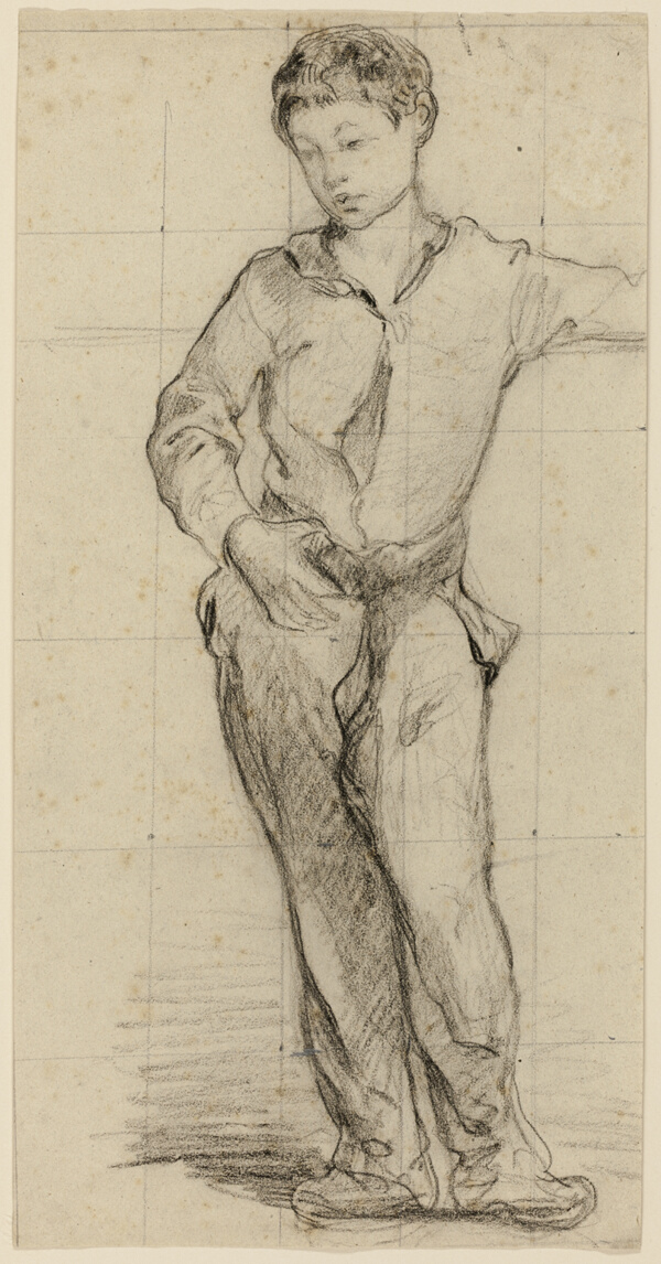 Young Man Standing (Léon Leenhoff) (recto); Sketch of Standing Boy (verso)